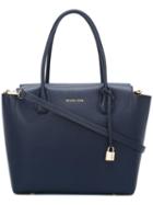 Michael Michael Kors Mercer Tote, Women's, Blue, Leather