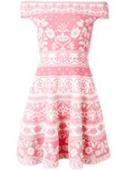 Alexander Mcqueen Floral Jacquard Mini Dress, Women's, Size: Small, Pink/purple, Viscose/polyester/polyamide/spandex/elastane