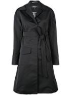 Rochas Belted Trench Coat - Black