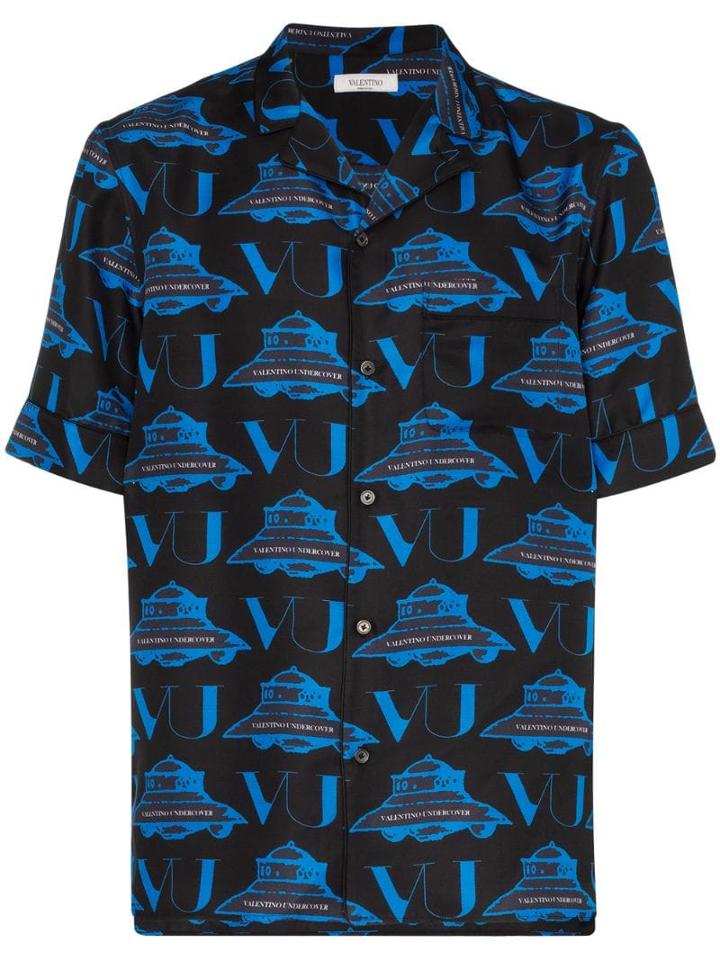 Valentino X Undercover Ufo Logo Print Shirt - Black