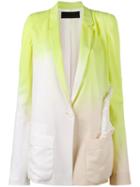 Haider Ackermann - Degrade Smocked Blazer - Women - Silk - 38, Yellow/orange, Silk