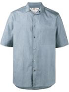 By Walid John Bowling Shirt, Men's, Size: Large, Blue, Cotton