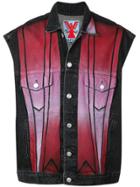 Adaptation Contrast Panel Denim Gilet - Black