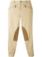 Ralph Lauren - Knee Patch Skinny Trousers - Women - Cotton/spandex/elastane - 4, Nude/neutrals, Cotton/spandex/elastane