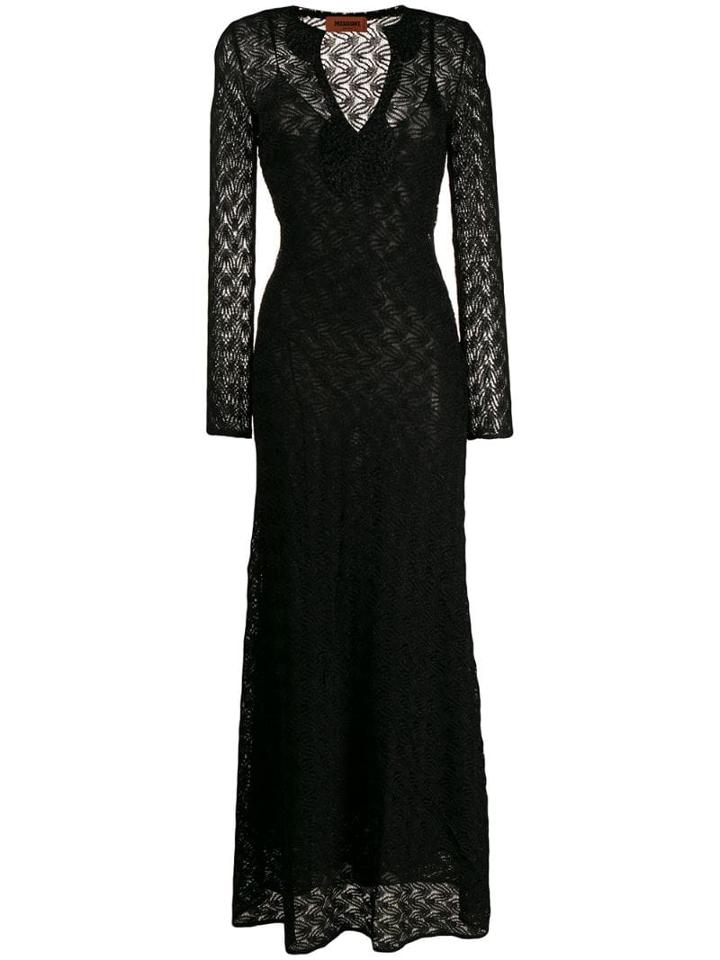 Missoni Long-sleeve Maxi Dress - Black
