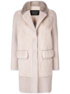 Blancha Single Breasted Coat - Nude & Neutrals
