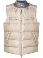 Eleventy Padded Zipped Vest - Nude & Neutrals