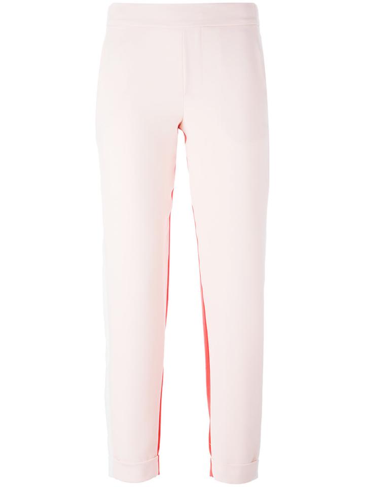 P.a.r.o.s.h. Contrast Stripe Trousers, Women's, Size: Xs, Pink/purple, Polyester