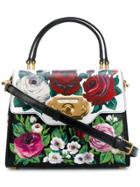Dolce & Gabbana Welcome Floral Handbag - Black