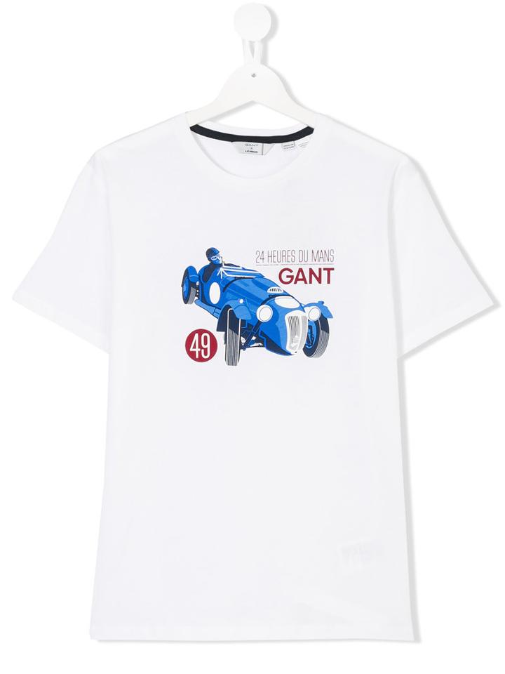 Gant Kids - Car Print T-shirt - Kids - Cotton - 14 Yrs, White