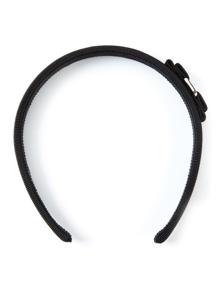 Salvatore Ferragamo 'vara' Bow Headband, Women's, Black, Cotton