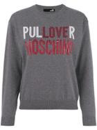 Love Moschino Logo Jumper - Grey