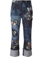 Valentino 'tie & Dye Japanese Butterfly' Jeans, Women's, Size: 28, Blue, Cotton/polyester/viscose