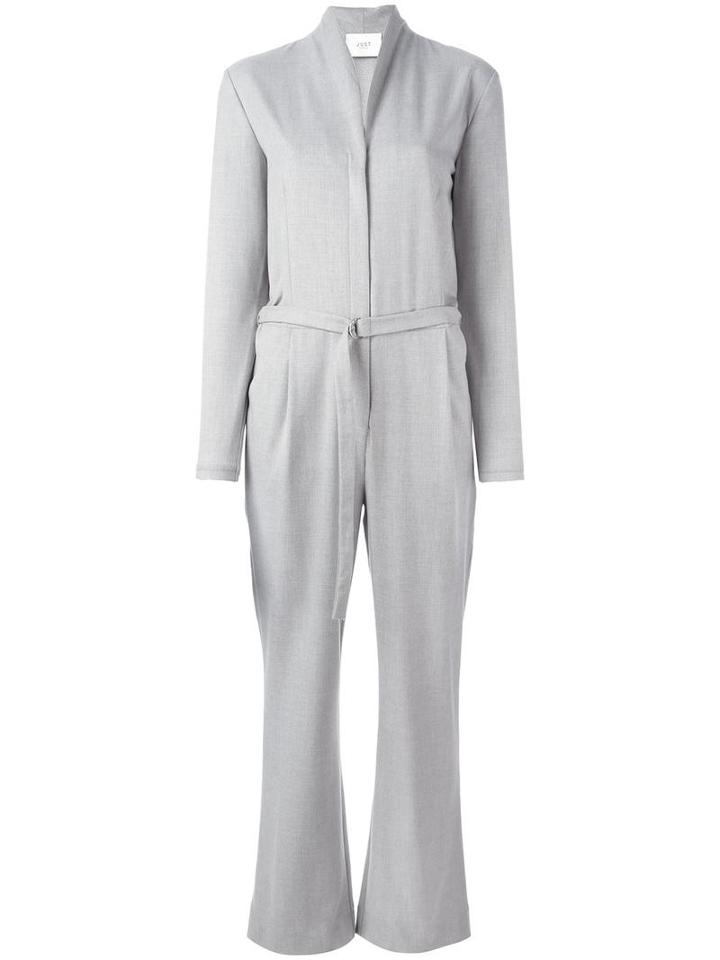 Just Female 'feline' Jumpsuit, Women's, Size: Large, Grey, Polyester/spandex/elastane/viscose