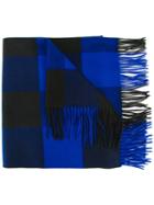 Johnstons 'tartan Stoles Block Check' Scarf, Women's, Blue, Cashmere