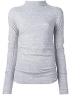 Joseph High Neck Sweater, Women's, Size: Xl, Grey, Nylon/spandex/elastane/wool