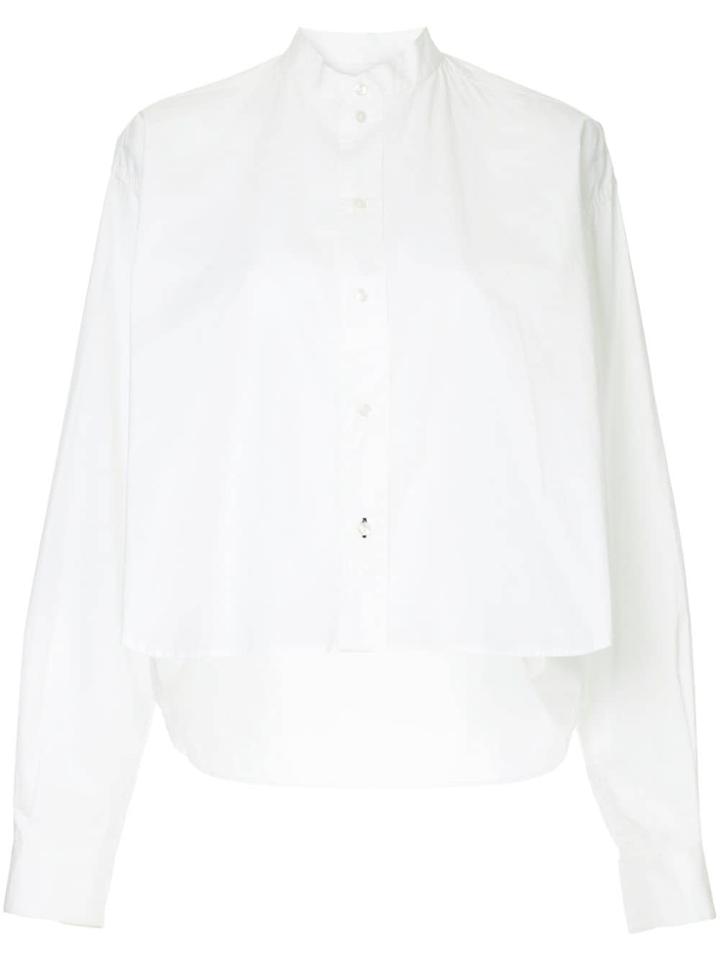 Bassike Raw Cropped Shirt - White