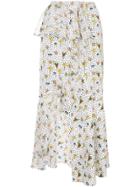 Goen.j Floral Print Skirt - White