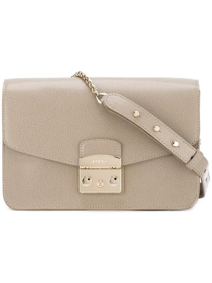 Furla Classic Shoulder Bag, Women's, Nude/neutrals, Leather