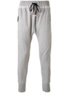Unconditional Drop Crotch Track Pants, Men's, Size: Medium, Grey, Cotton