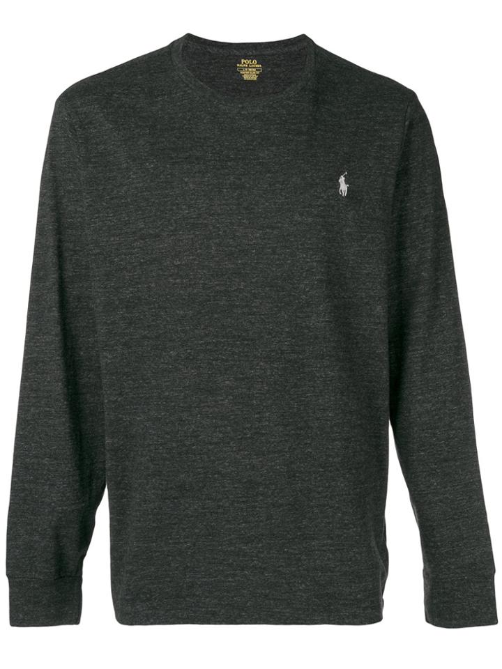 Polo Ralph Lauren Logo Embroidered Sweatshirt - Black