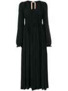 No21 - Draped Shift Dress - Women - Silk/acetate - 44, Black, Silk/acetate