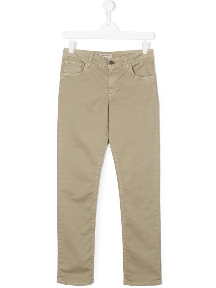Manuel Ritz Kids Slim-fit Trousers - Nude & Neutrals