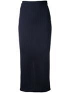 Julien David - Long Knit Skirt - Women - Cotton - S, Blue, Cotton
