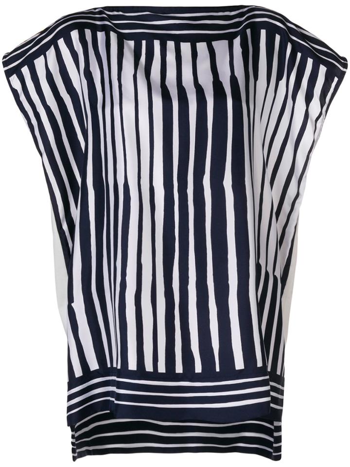 Salvatore Ferragamo Striped Blouse - Blue