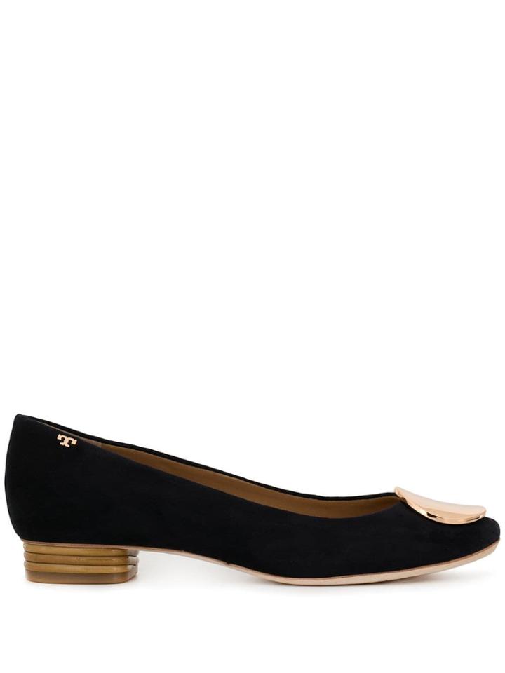 Tory Burch Branded Ballerina Shoes - Black