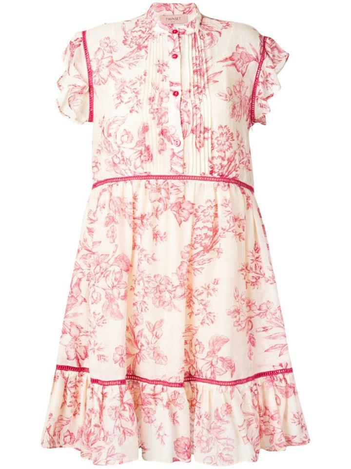 Twin-set Floral Dress - Neutrals