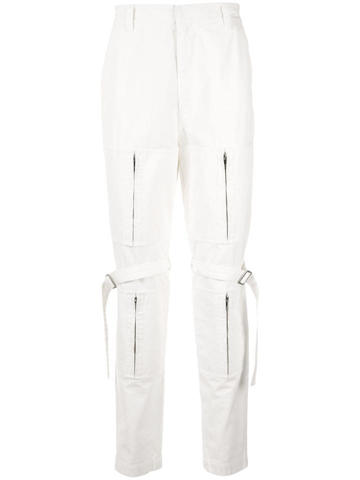 Ambush Zip-detail Straight Leg Trousers - White