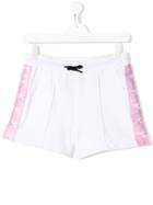 Diadora Junior Side Stripe Track Shorts - White