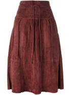 Joseph Full Skirt, Women's, Size: 40, Pink/purple, Lambs Wool