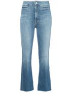 Mother Back Tie Flared Jeans - Blue