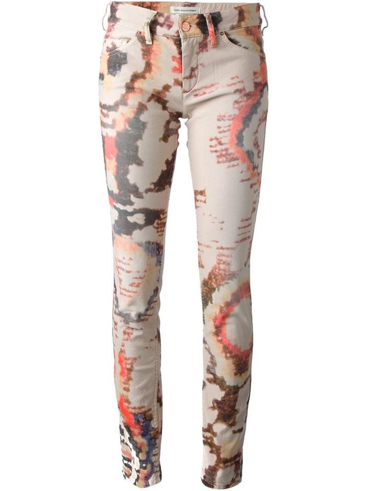 Isabel Marant Étoile Digital Print Jeans, Women's, Size: 42, Pink/purple, Cotton/spandex/elastane