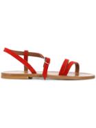 K. Jacques Strappy Slingback Sandals - Red