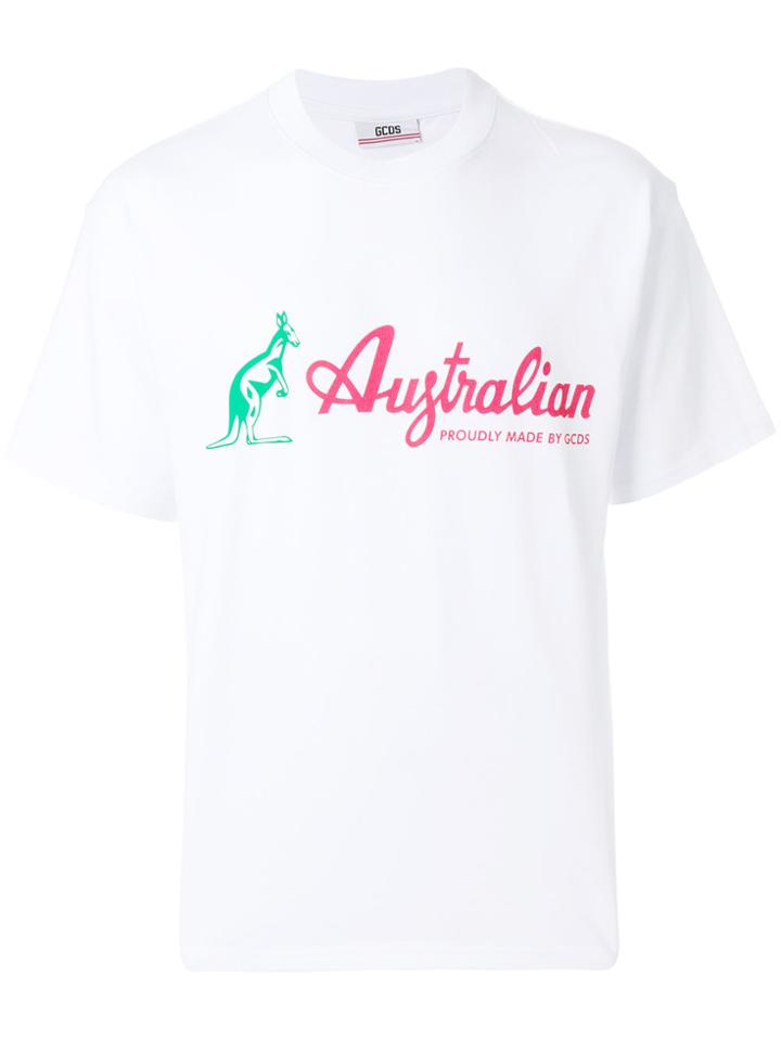 Gcds Printed Crew Neck T-shirt - White
