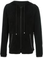 Unconditional Zipped Hooded Jacket, Men's, Size: Large, Black, Leather