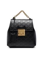 Gucci Black Gg Padlock Leather Backpack