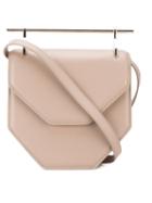 M2malletier - Metallic Handle Shoulder Bag - Women - Calf Leather - One Size, Nude/neutrals, Calf Leather