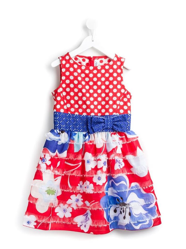 Simonetta Floral Summer Dress, Girl's, Size: 12 Yrs, White