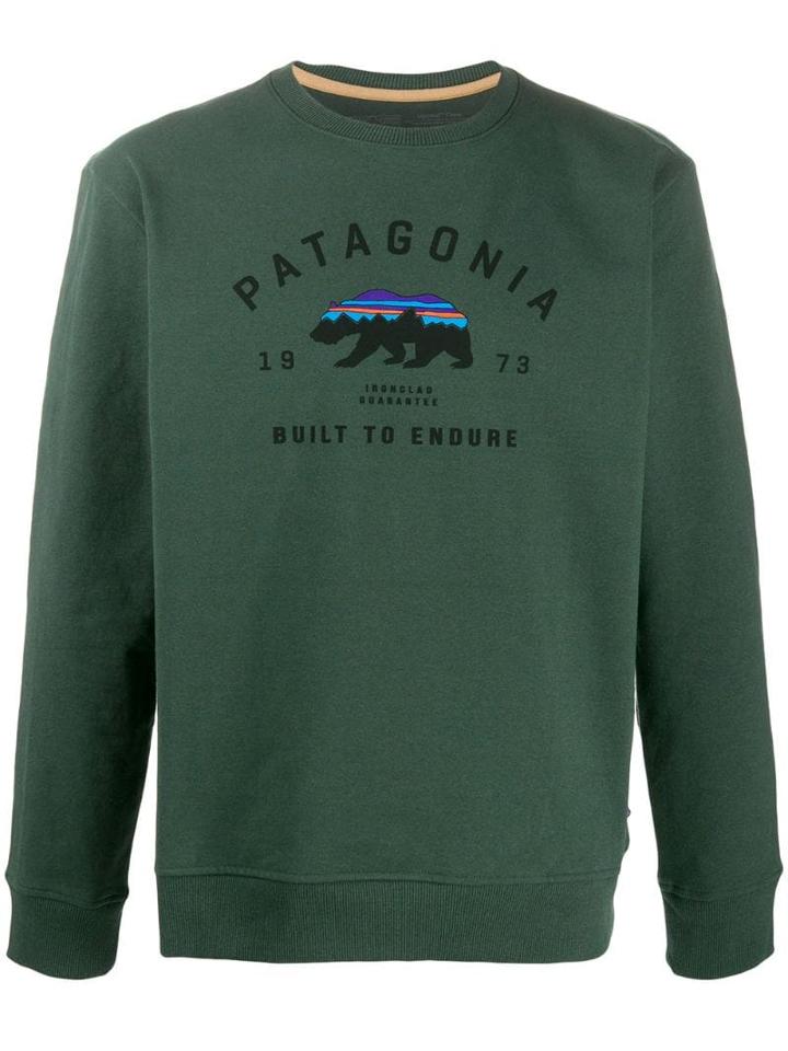 Patagonia Logo Print Sweatshirt - Green