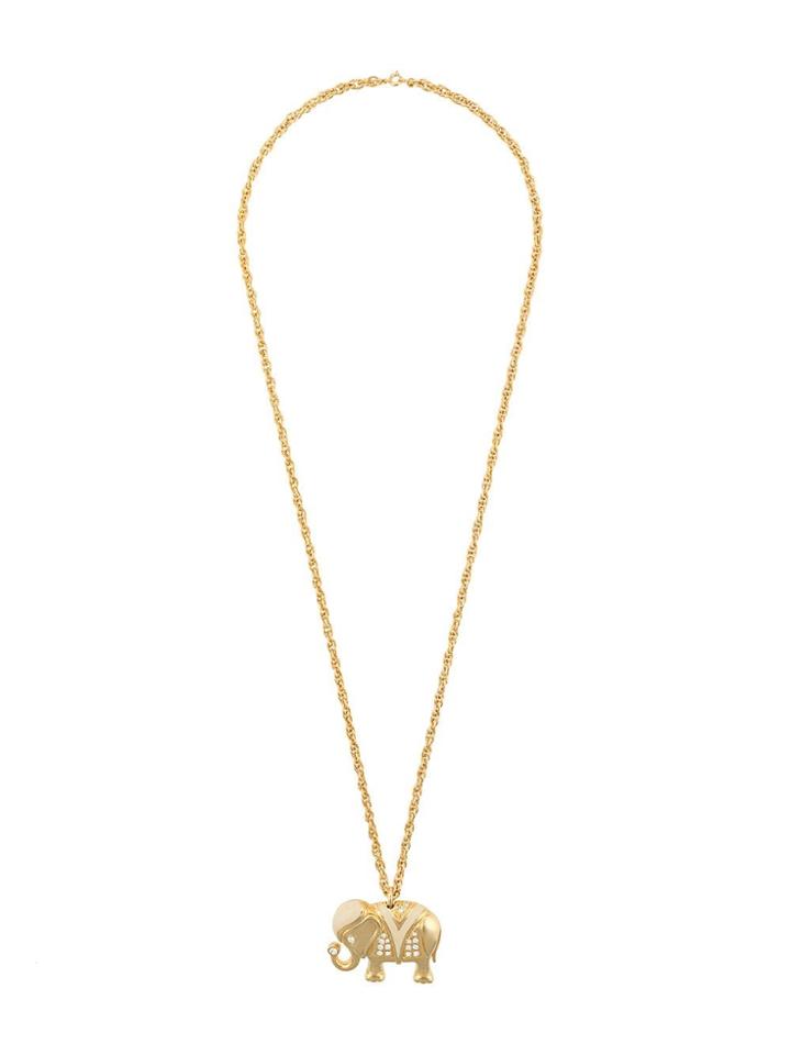 Kenneth Jay Lane Vintage 1990s Kenneth Jay Lane Elephant Necklace -