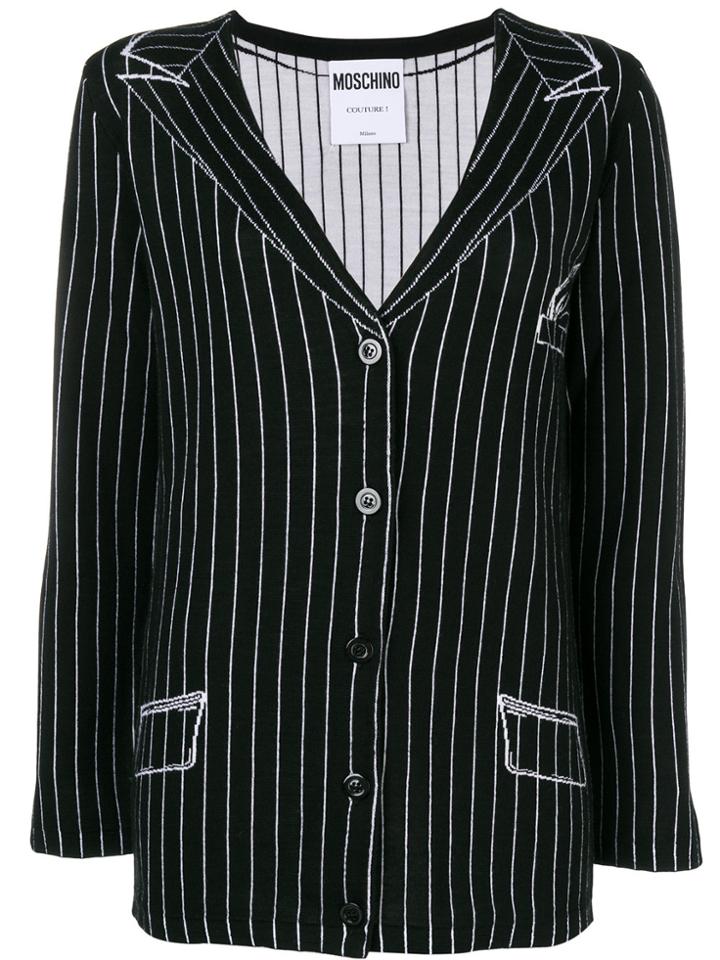 Moschino Blazer Knit Cardigan - Black