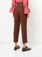 Aula High Waisted Trousers - Brown