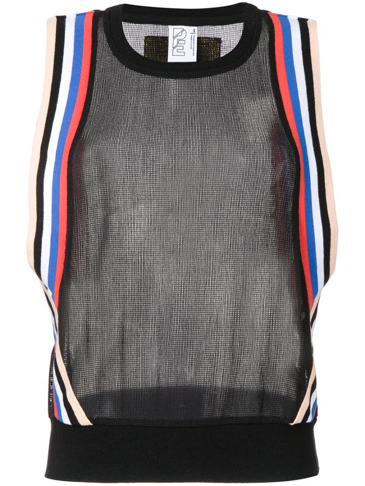 P.e Nation Off Racing Tank Top, Women's, Size: 10, Black, Cotton