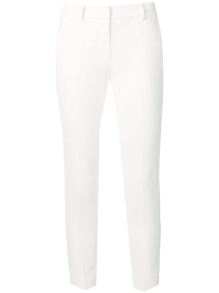 Blanca Cropped Skinny-fit Trousers - White