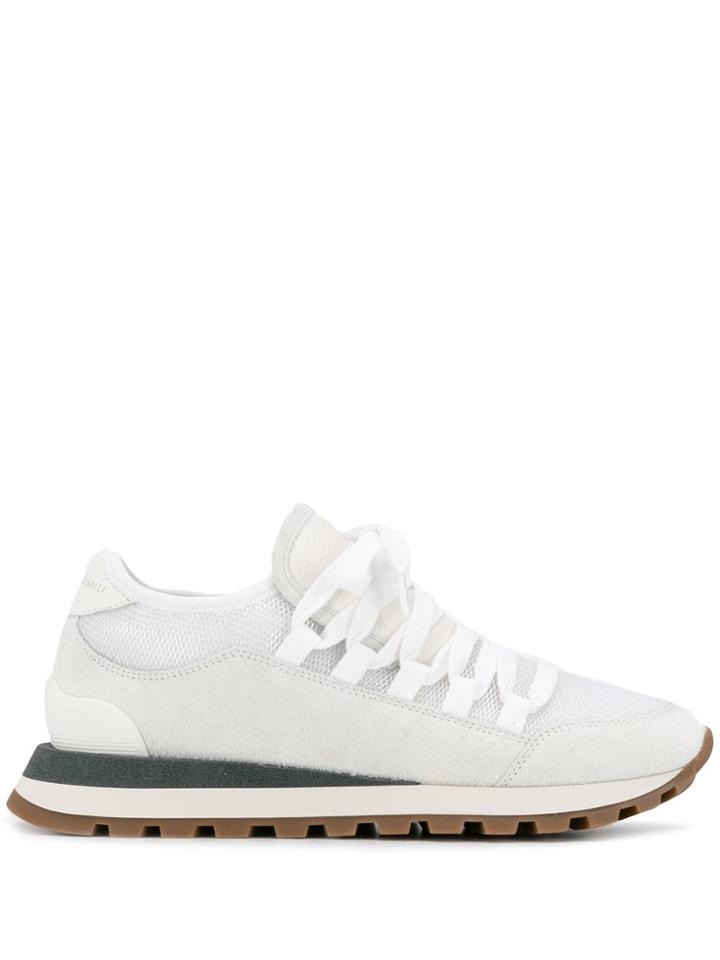 Brunello Cucinelli Tonal Trainers - White