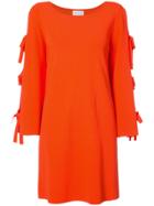 Milly Bow Tie Sleeves Dress - Yellow & Orange
